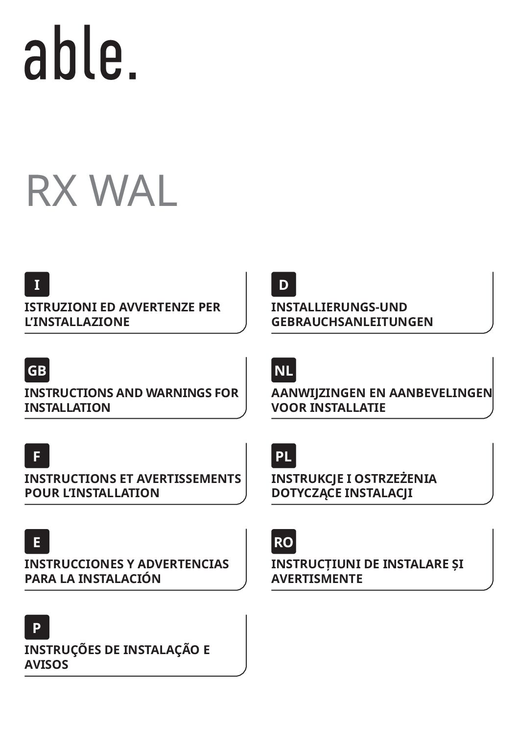 ABLE V2 11Y00 Manual