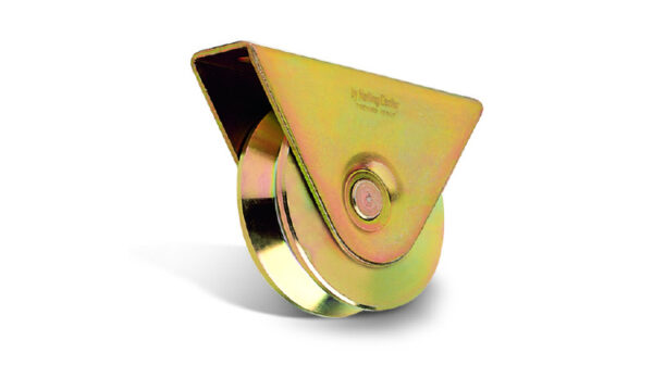 1030 PCV 100mm diameter v-groove wheel with closed support and two bearings