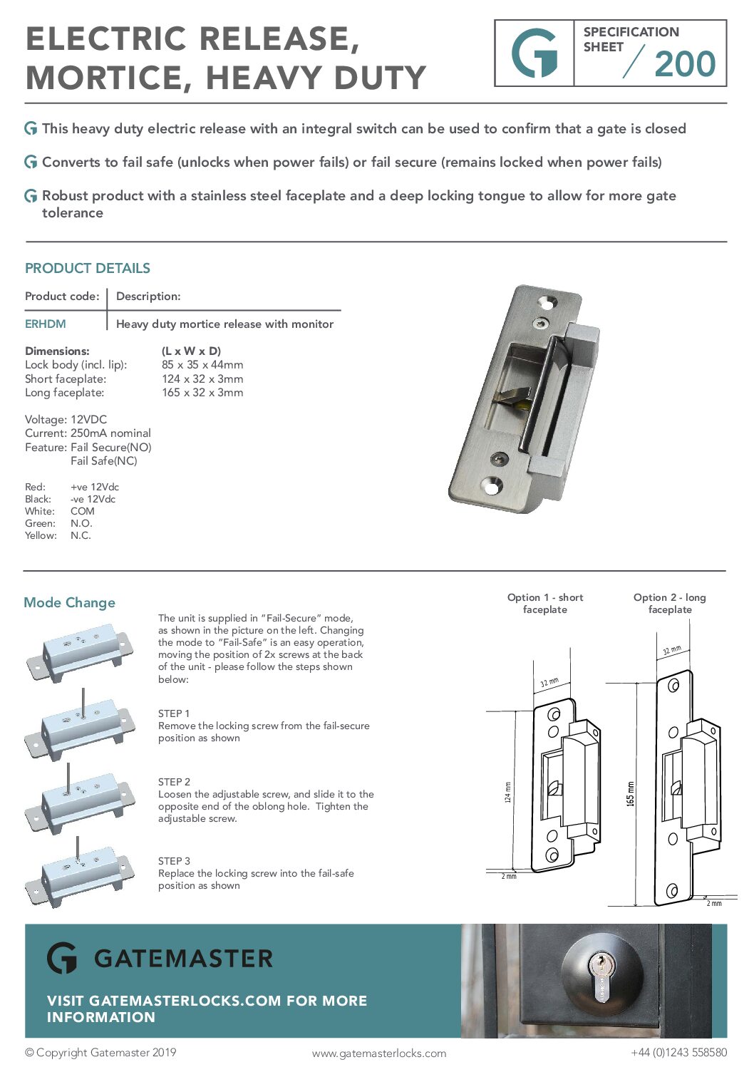 Gatemaster ERHDM Specification