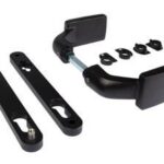 Locinox 3006FIX-9005 Aluminium Black handle pair and cover shield