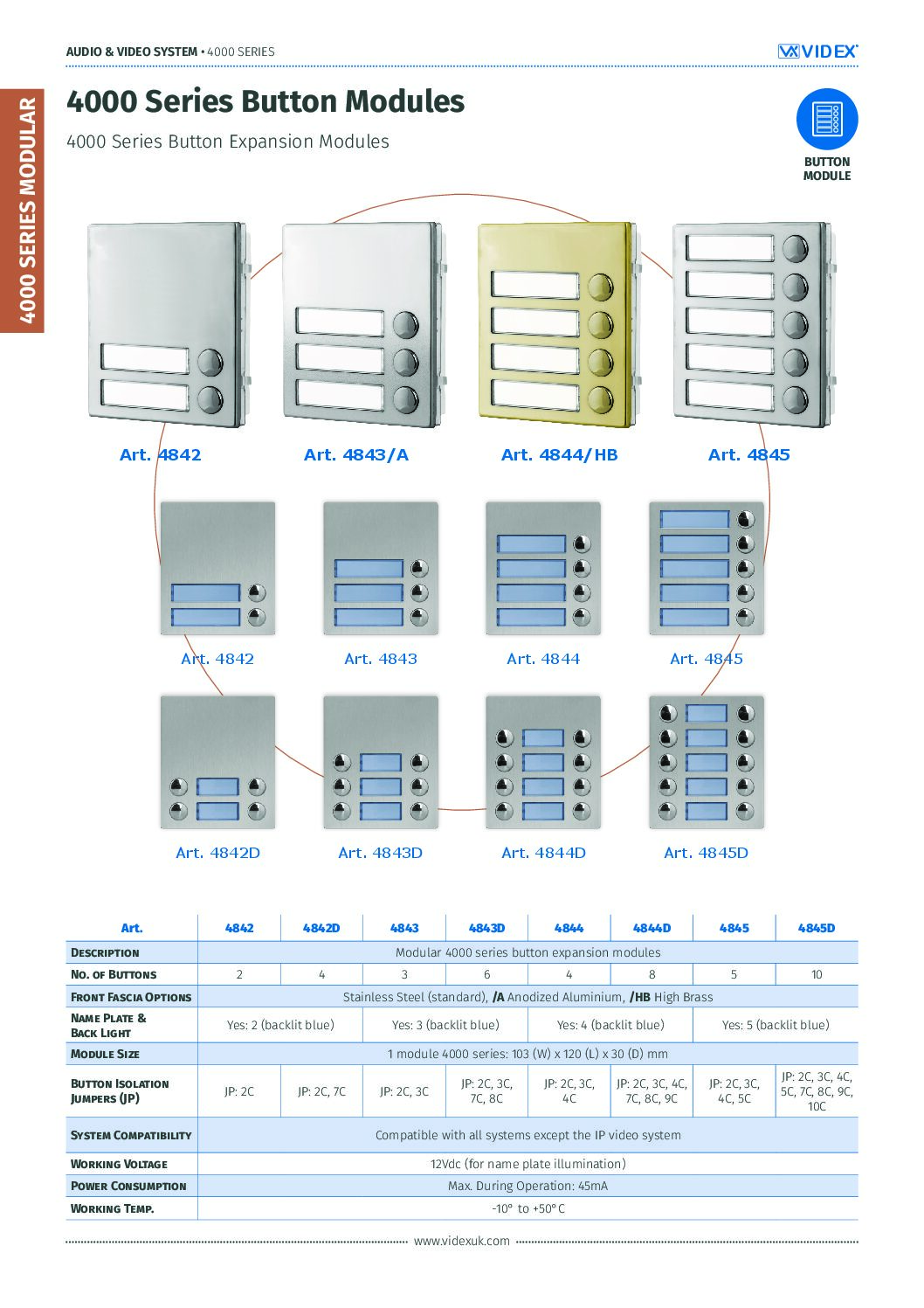 Videx 4838-2 Datasheet