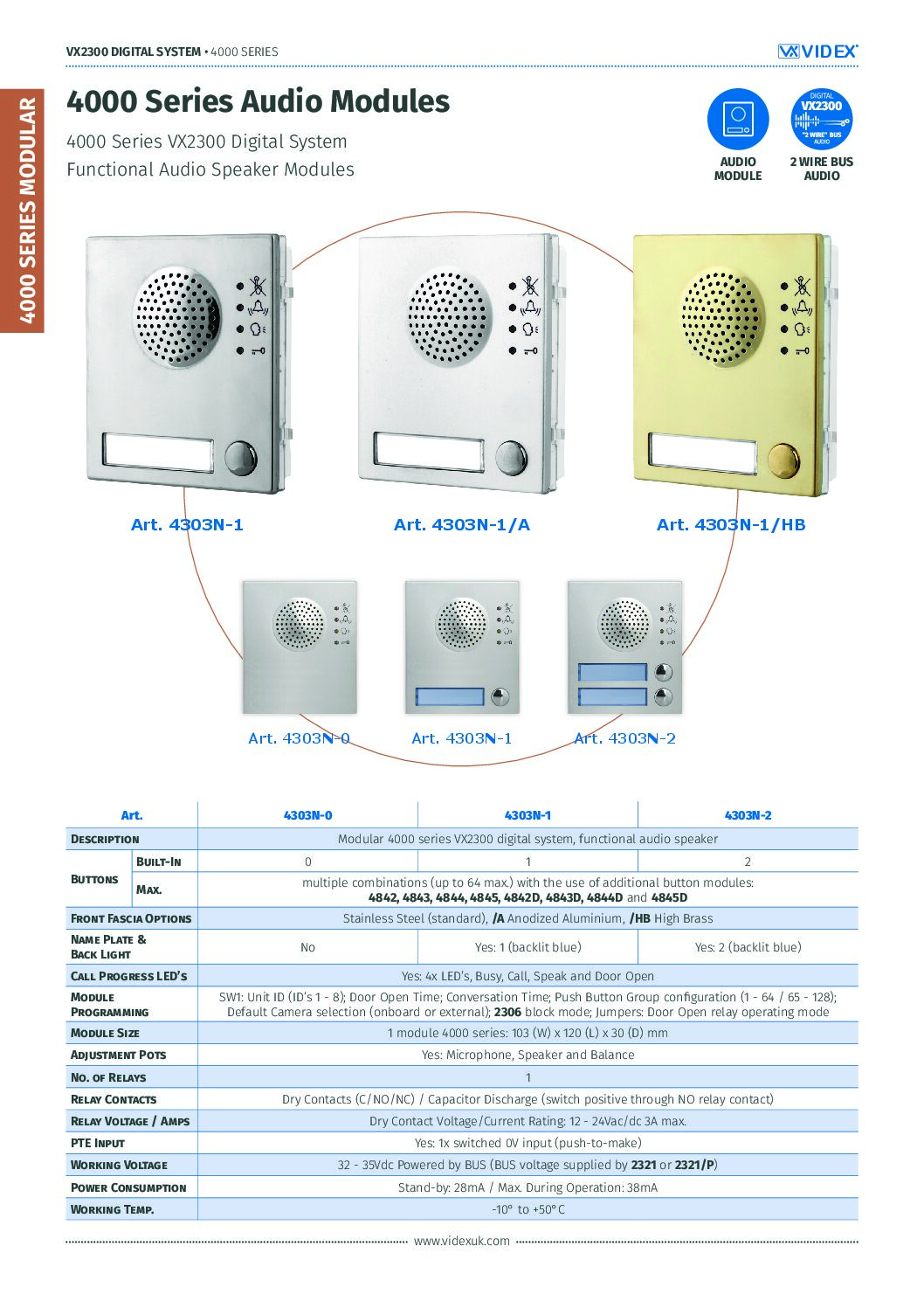 Videx 4303N-2 Manual