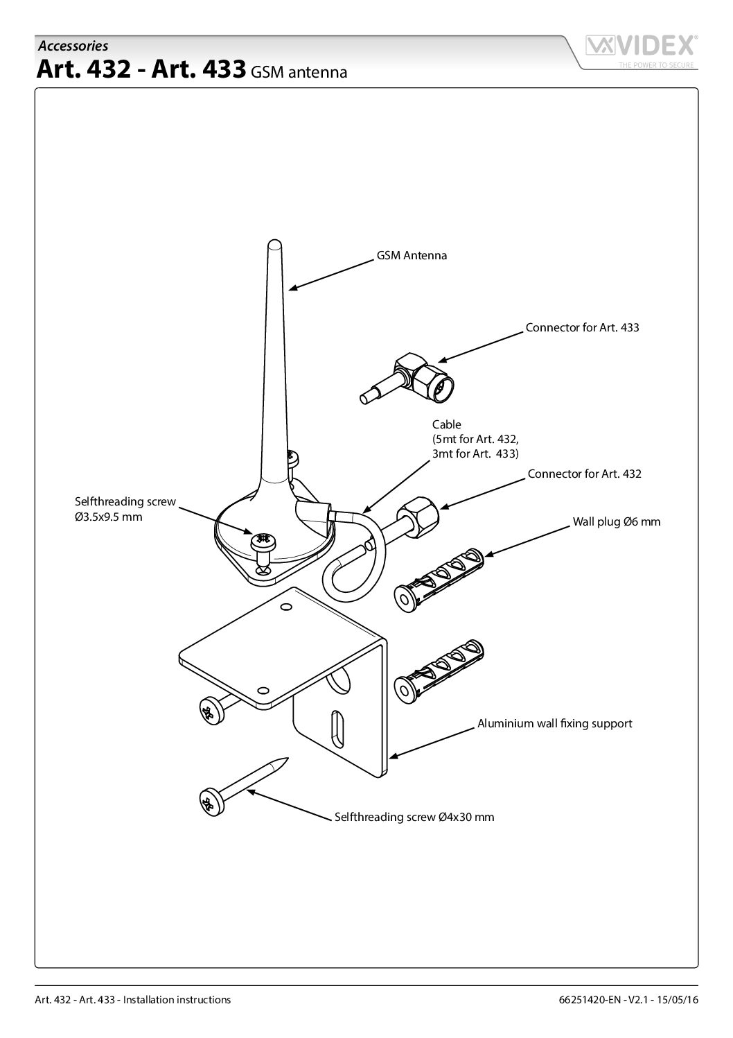 Videx 432 Datasheet