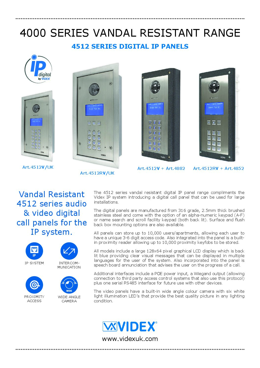 Videx 4512 Datasheet