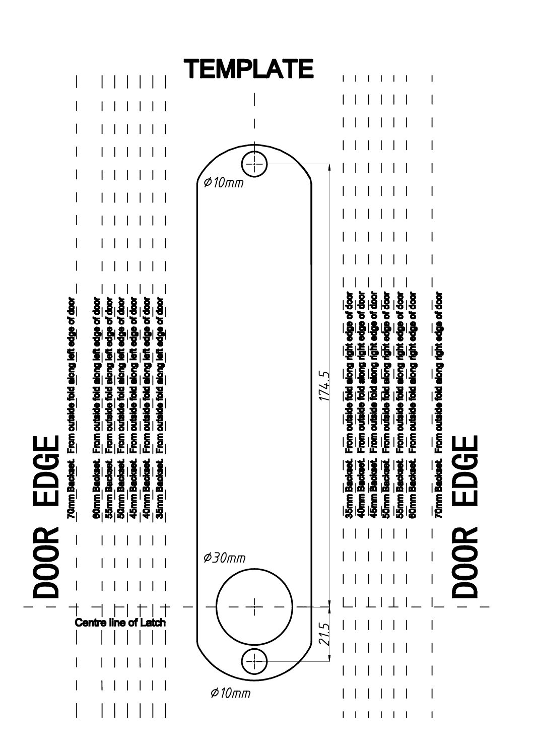 Borg BL6003 Fixing Template