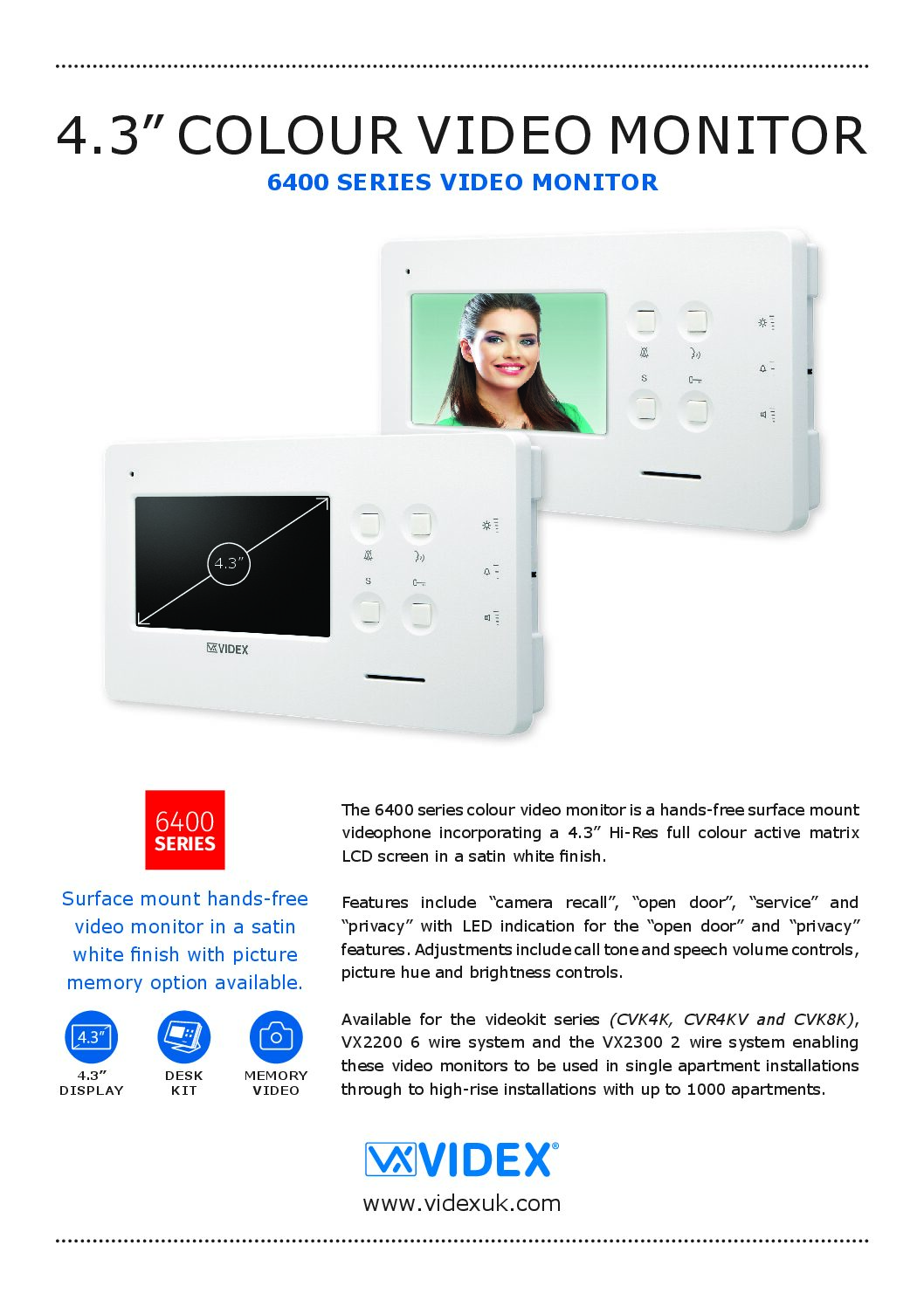 Videx 6478 Datasheet
