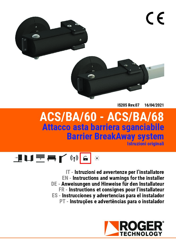 Roger Technology ACS/BA/60 Manual