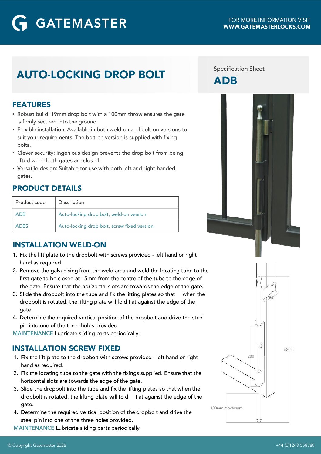 Gatemaster ADB specification