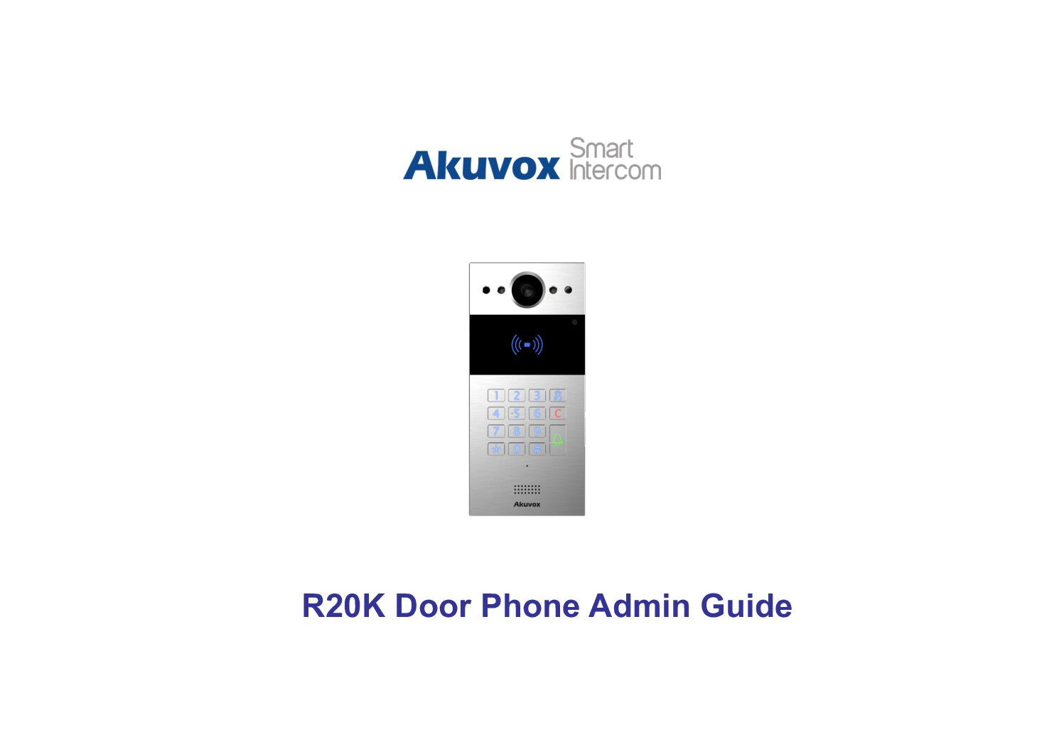 Akuvox R20K Manual