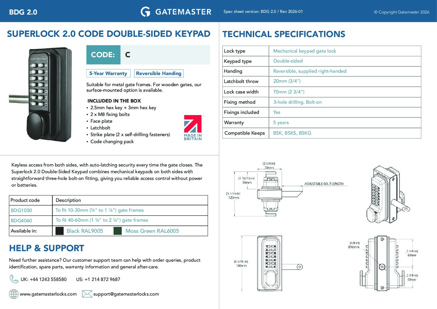 Gatemaster-BDG1030/4060