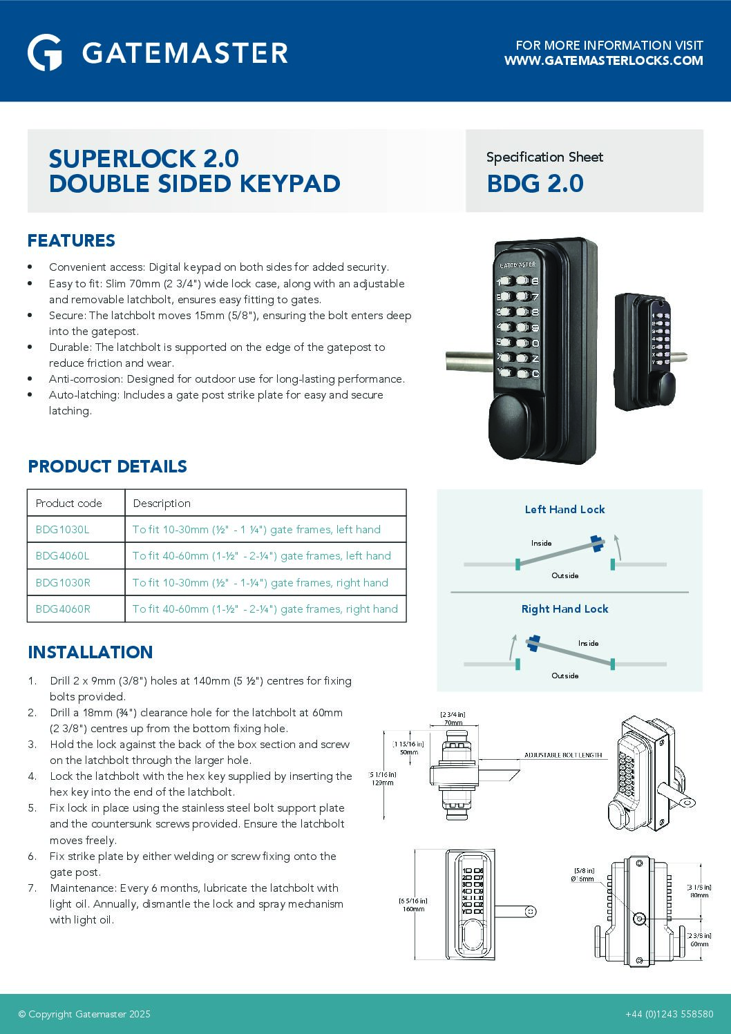 Gatemaster BDG Specification