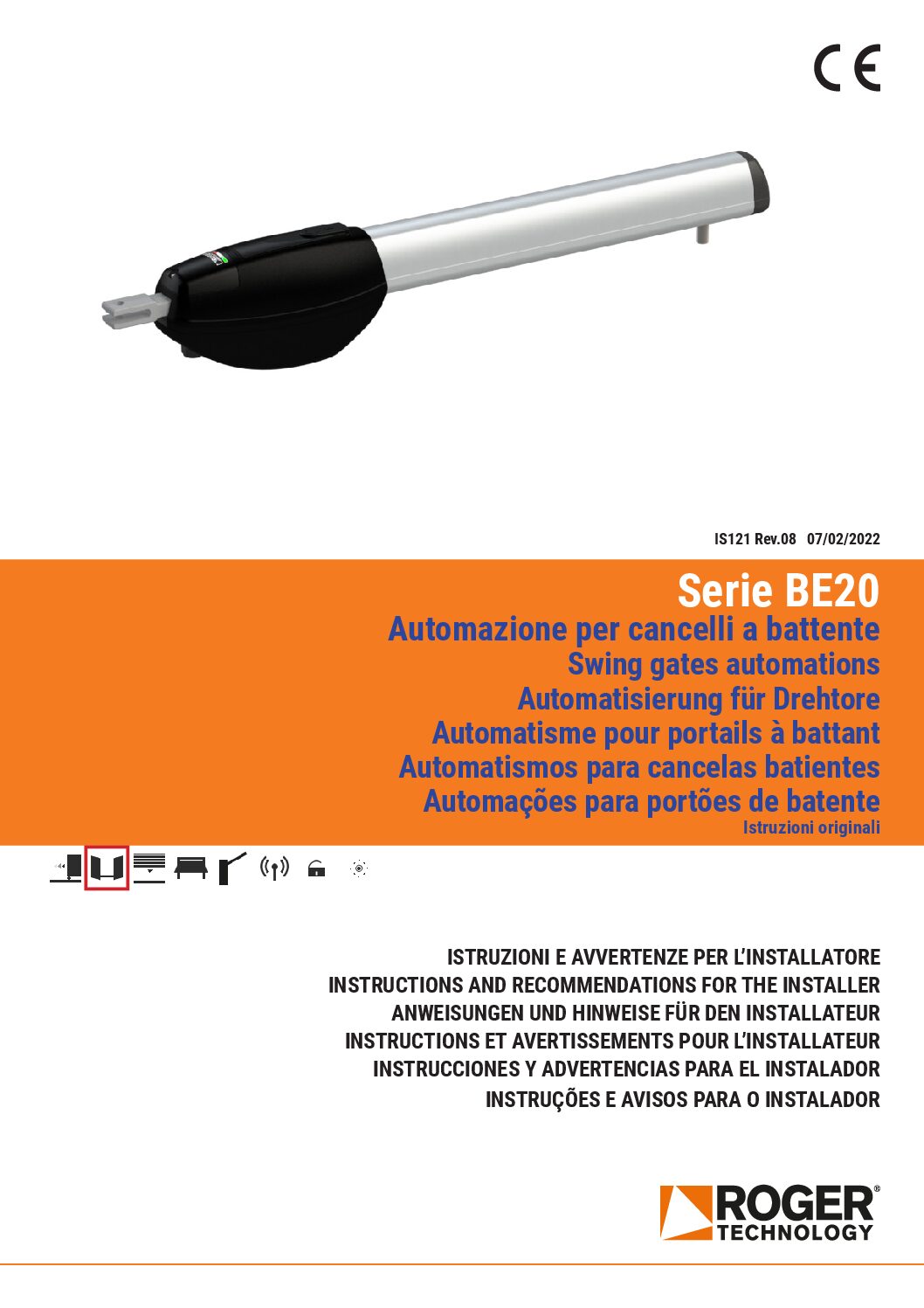 Roger BE20 Manual