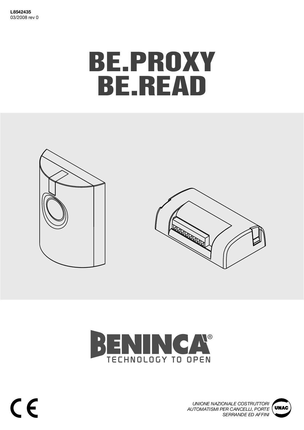 Beninca BE.READ Manual