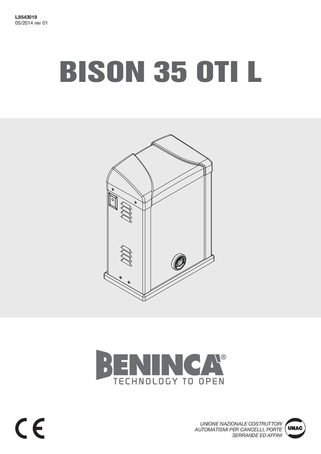 Beninca BISON35 OTI Manual