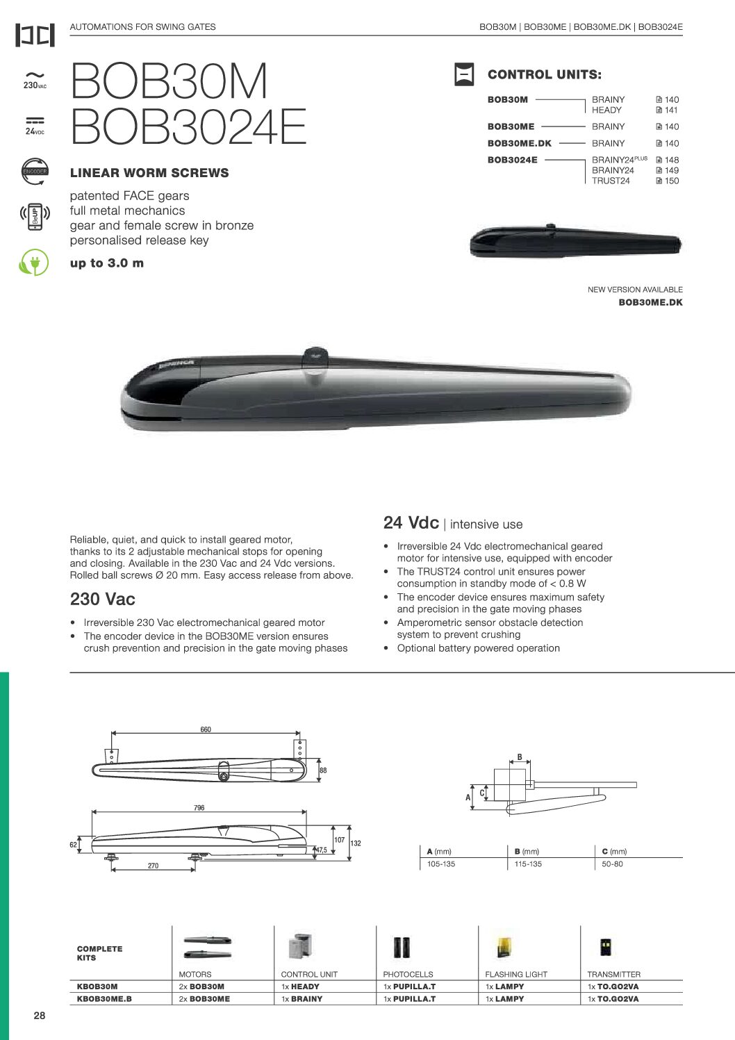 Beninca BOB30 Datasheet