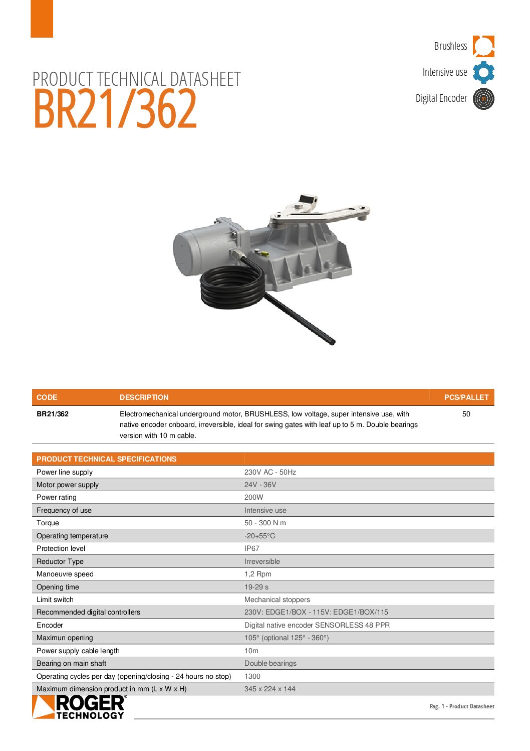 Roger BR21/362 Datasheet