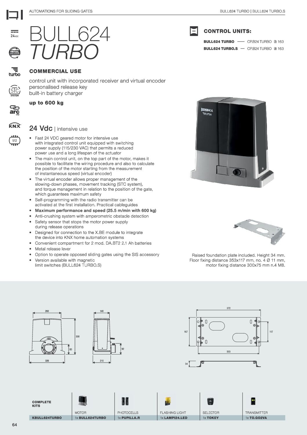 Beninca KBULL 624T Datasheet