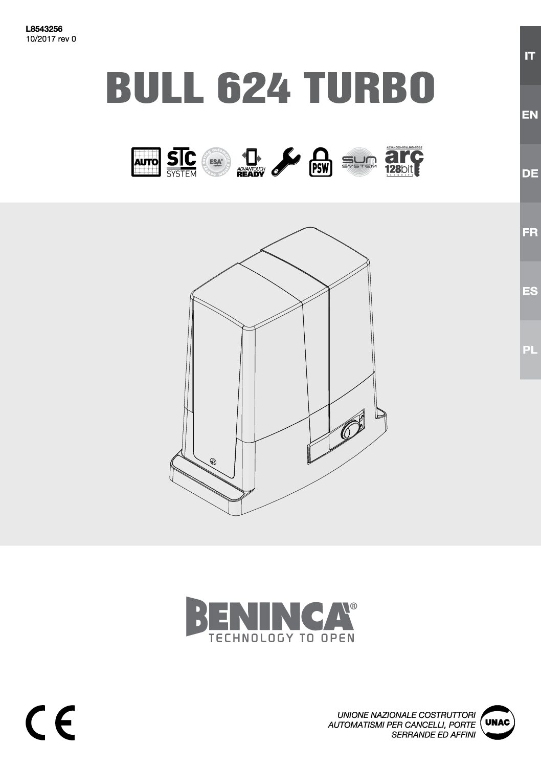 Beninca KBULL 624T Manual