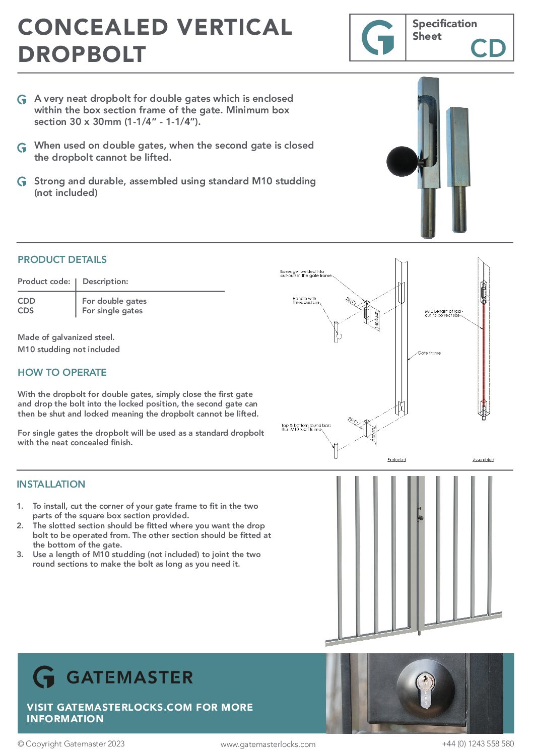 Gatemaster CDD CDS Specification