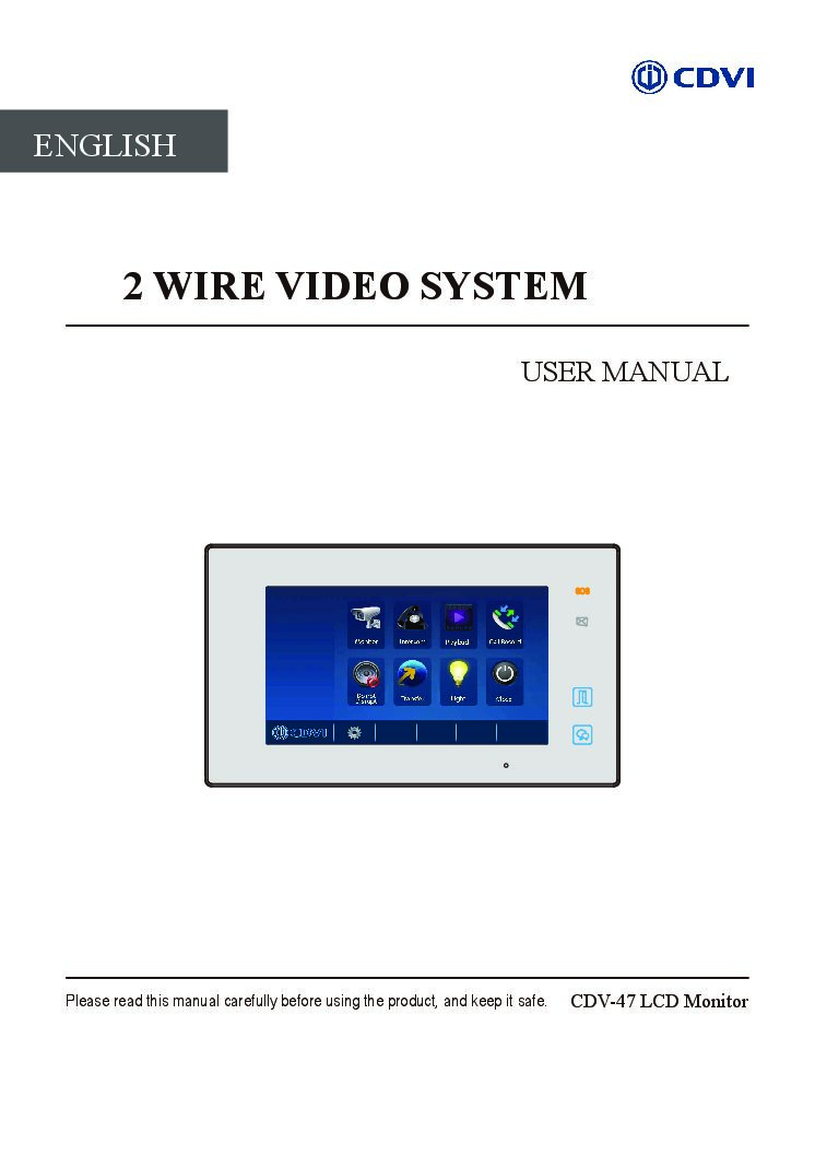 CDVI CDV47 Manual