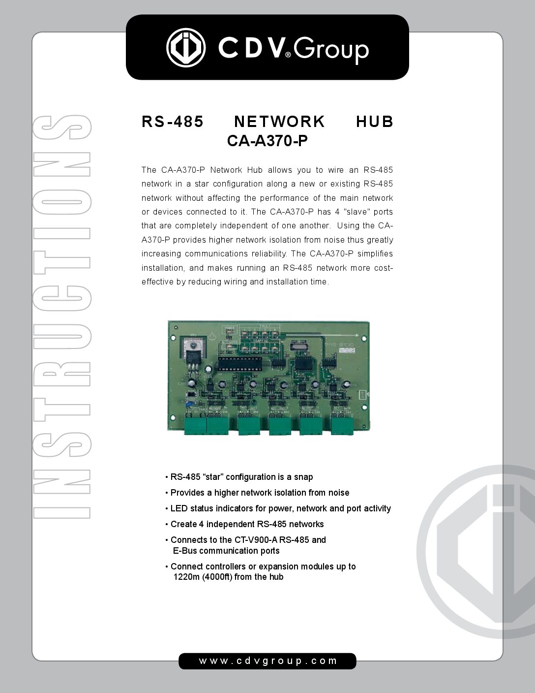 CAA-370P Installation Manual