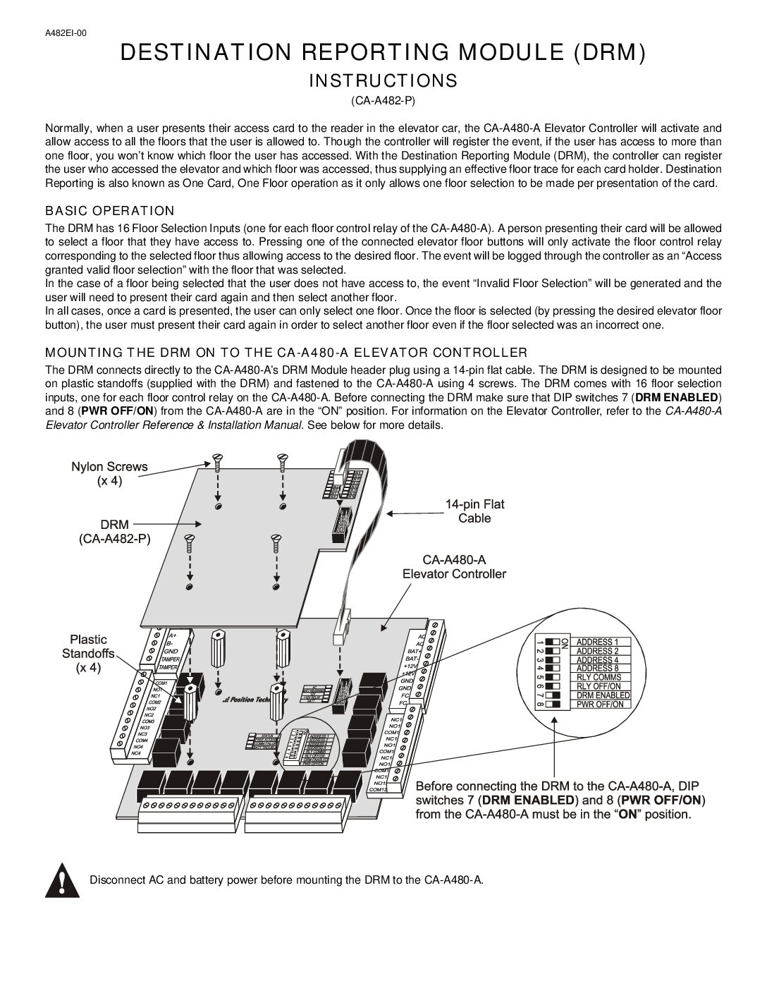 CAA-482P Installation Manual