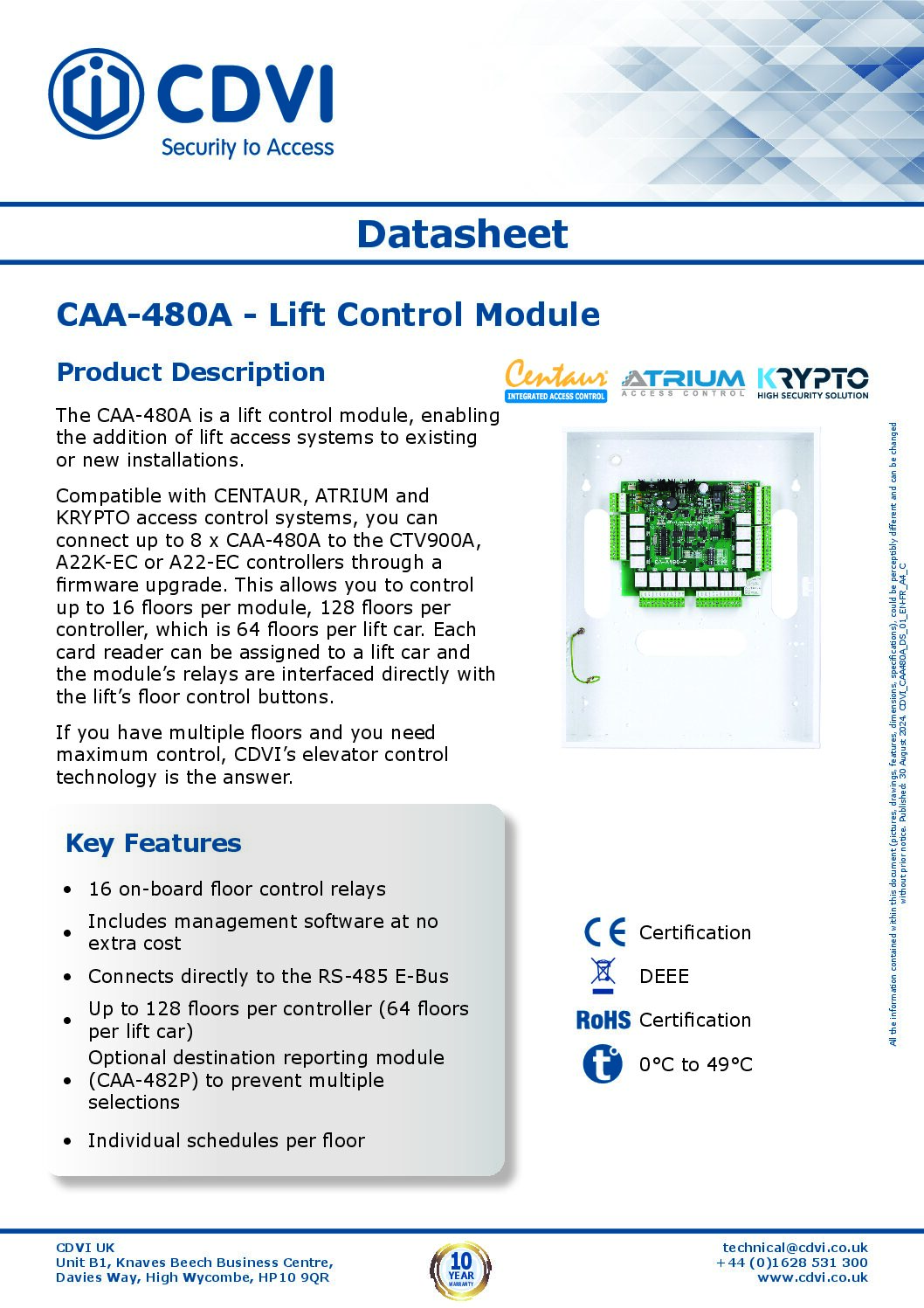 CAA-480A - Datasheet