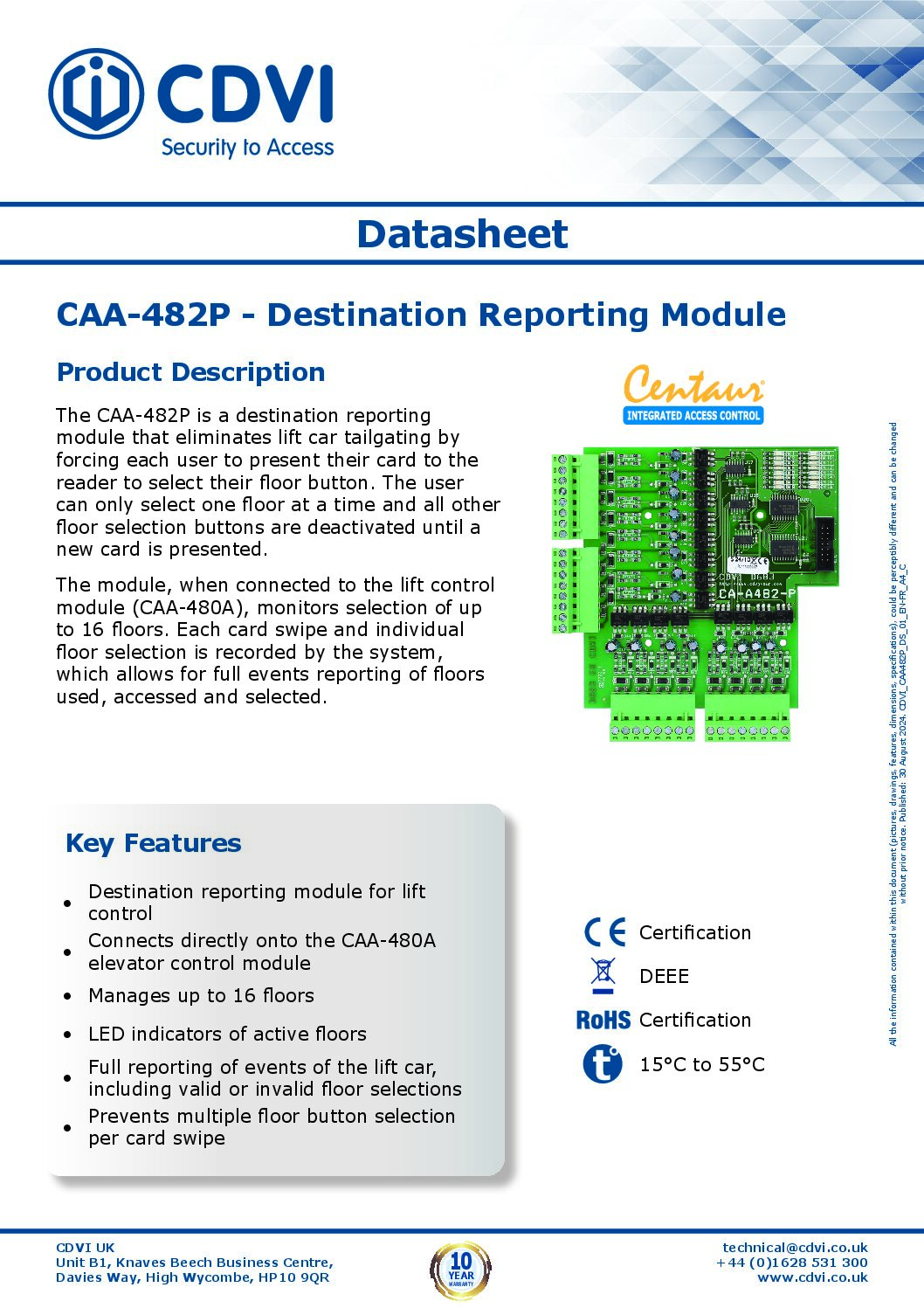 CAA-482P Datasheet