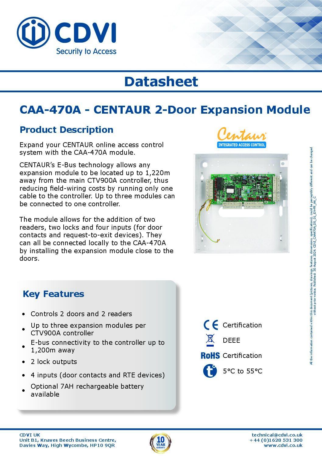 CAA-470ATR Datasheet
