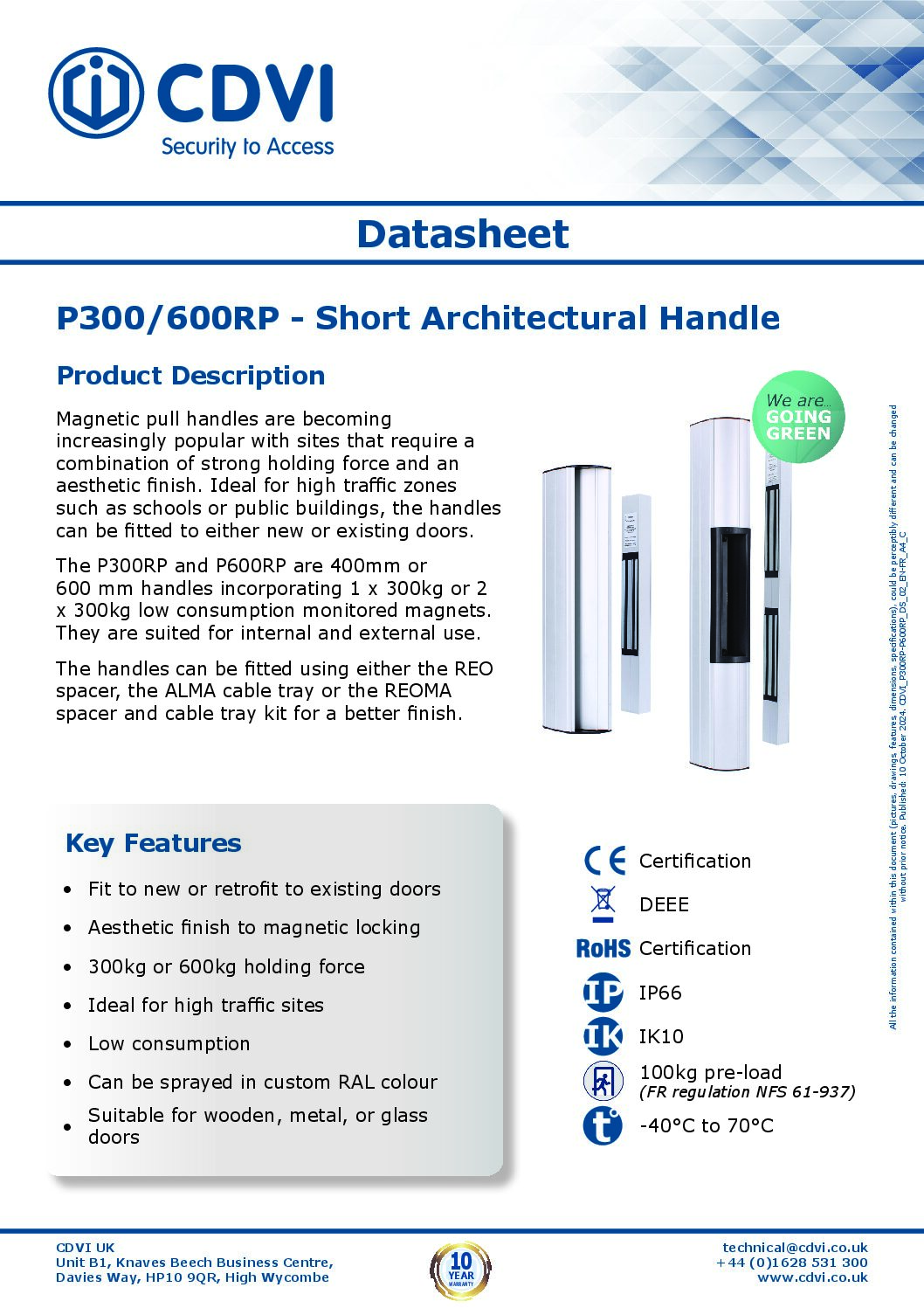 CDVI P RP Specification