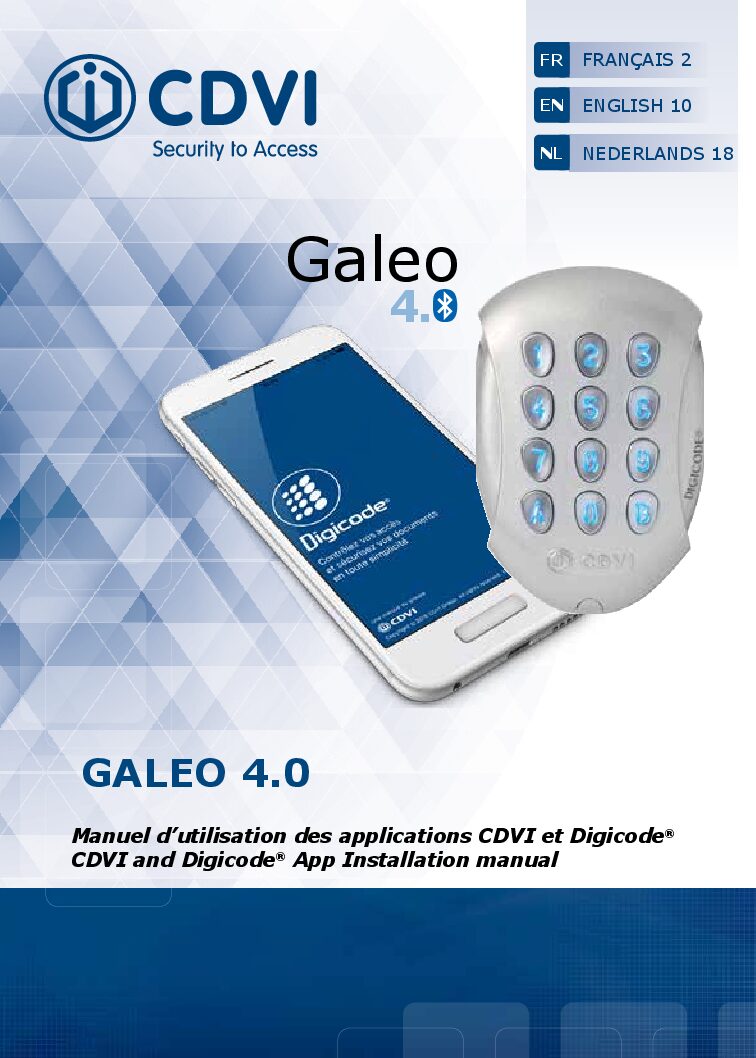 CDVI GALEO-4.0 User Guide