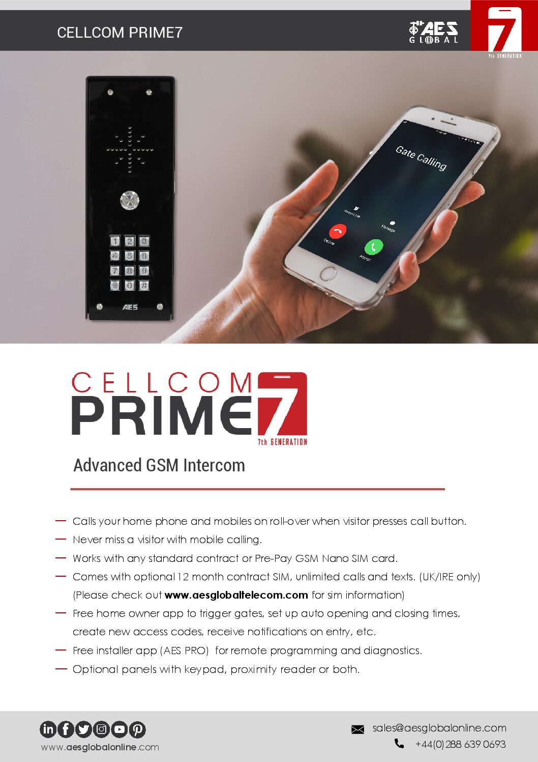 AES Prime 7 Datasheet