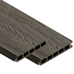Grey woodgrain embossed WPC Wood plastic composite fencing board – CFB-Emboss-Grey both sides woodgrain