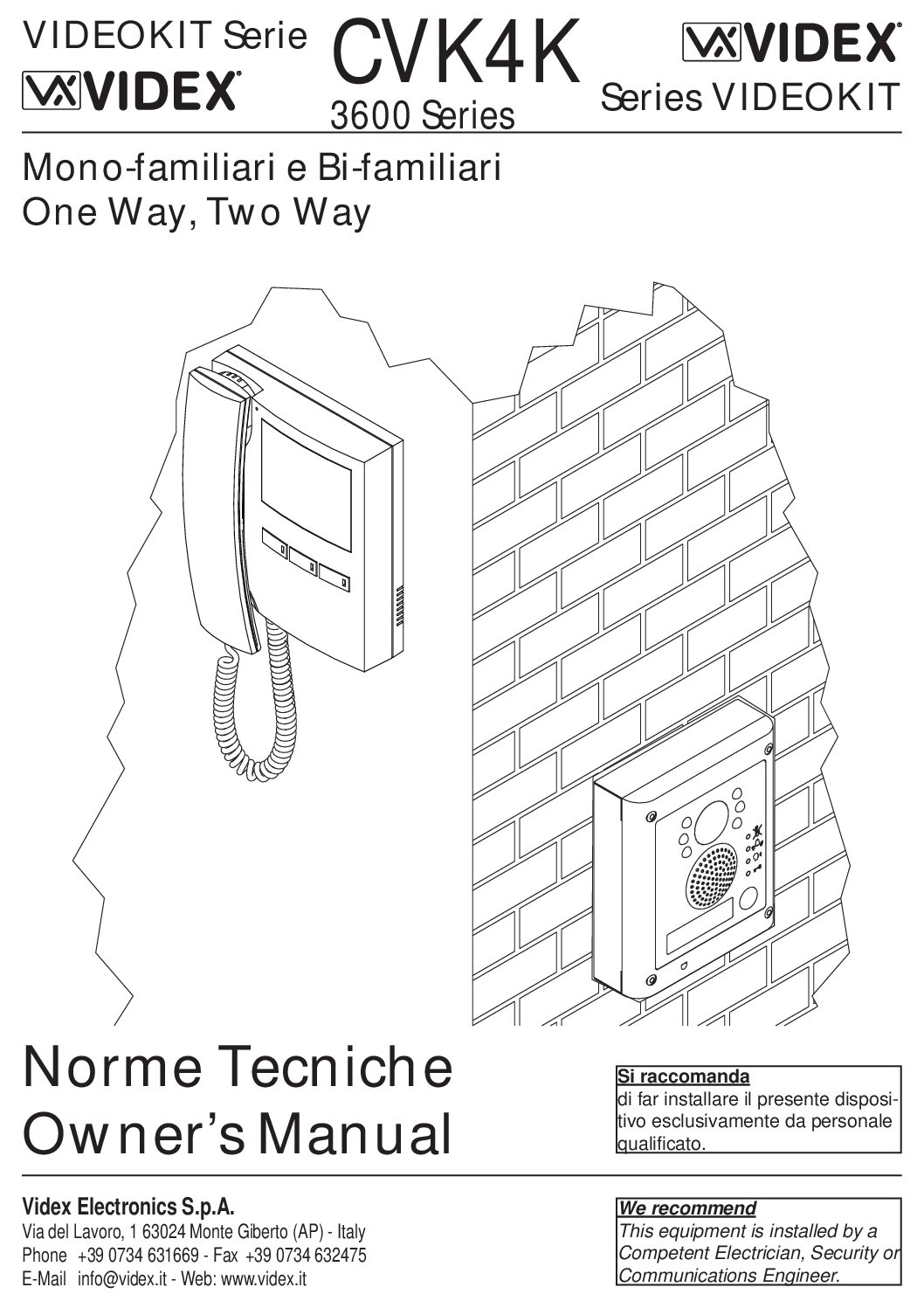 Videx 4833 Manual