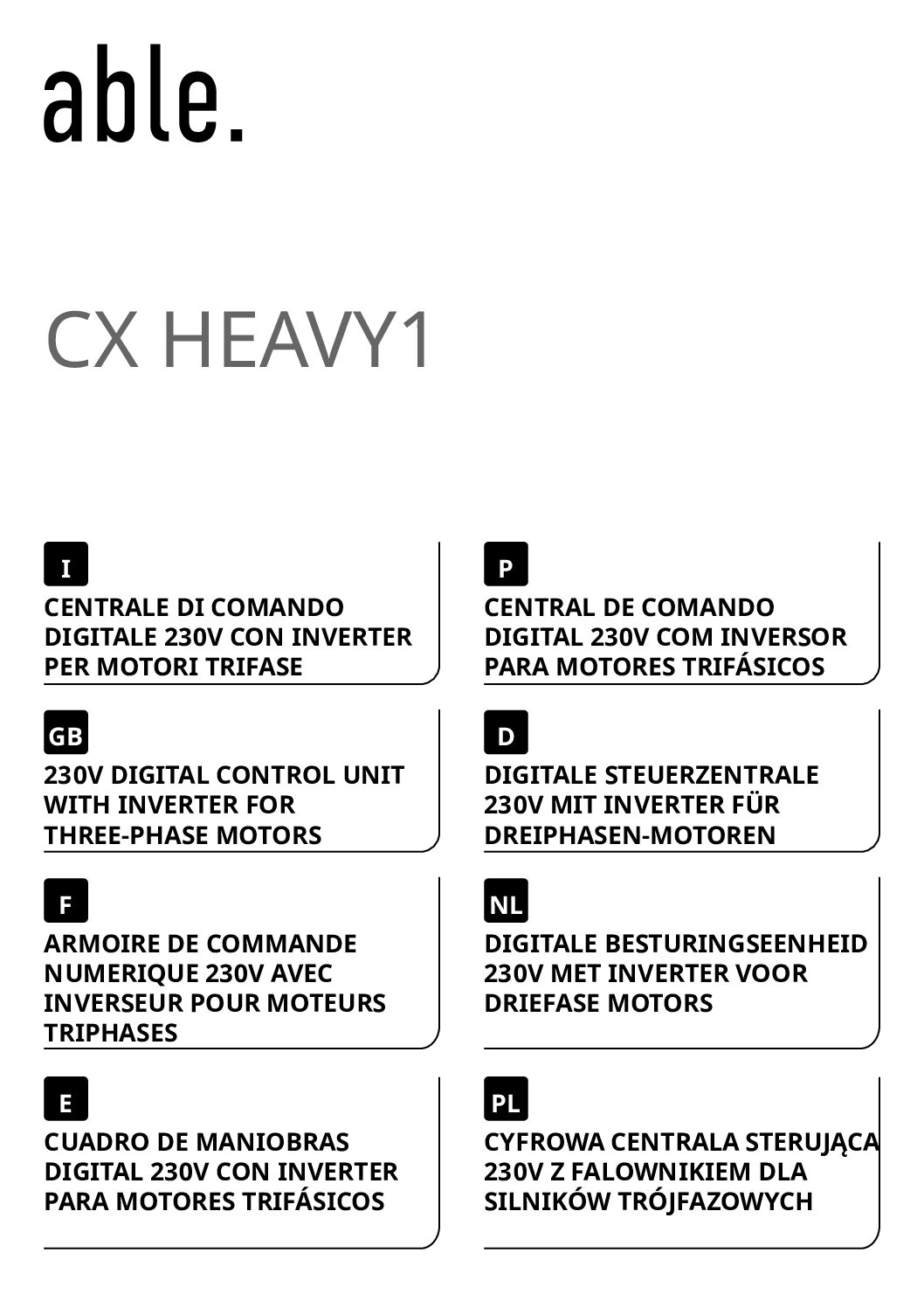 ABLE V2 12Y004 Manual