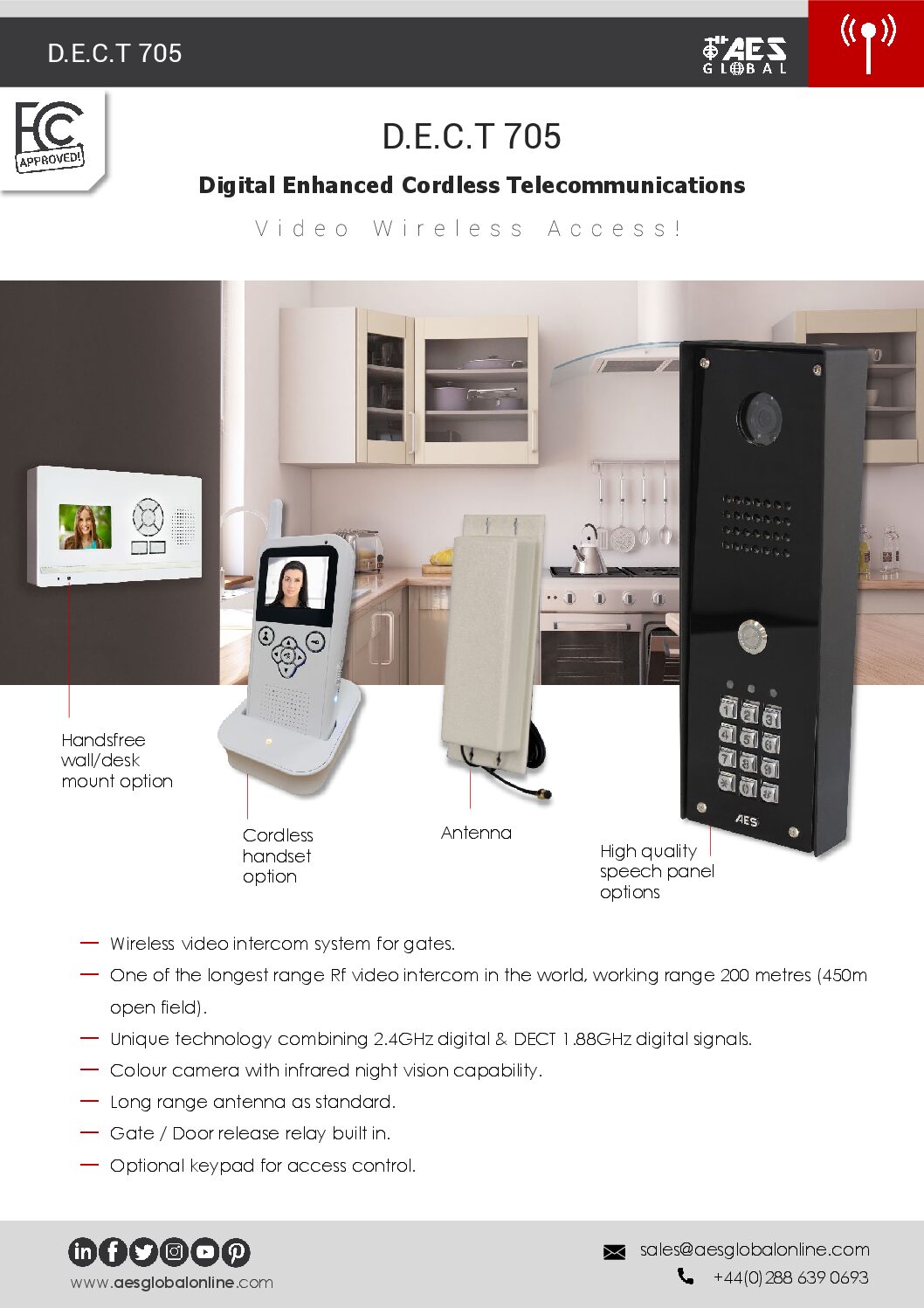 AES D.E.C.T 705 Datasheet