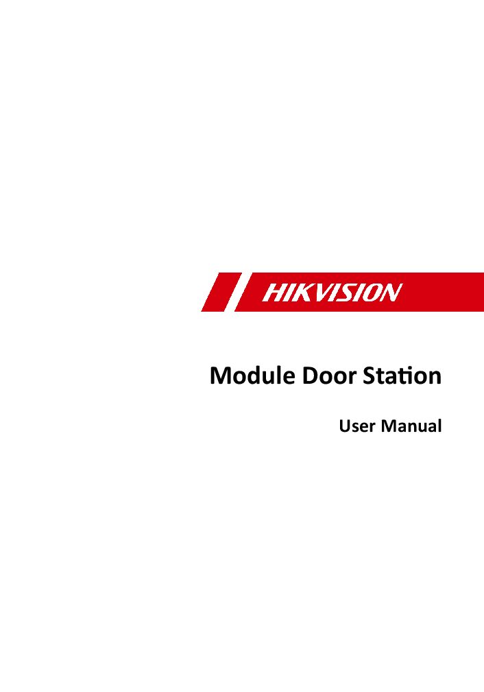 Hikvision DS-KD-M Manual