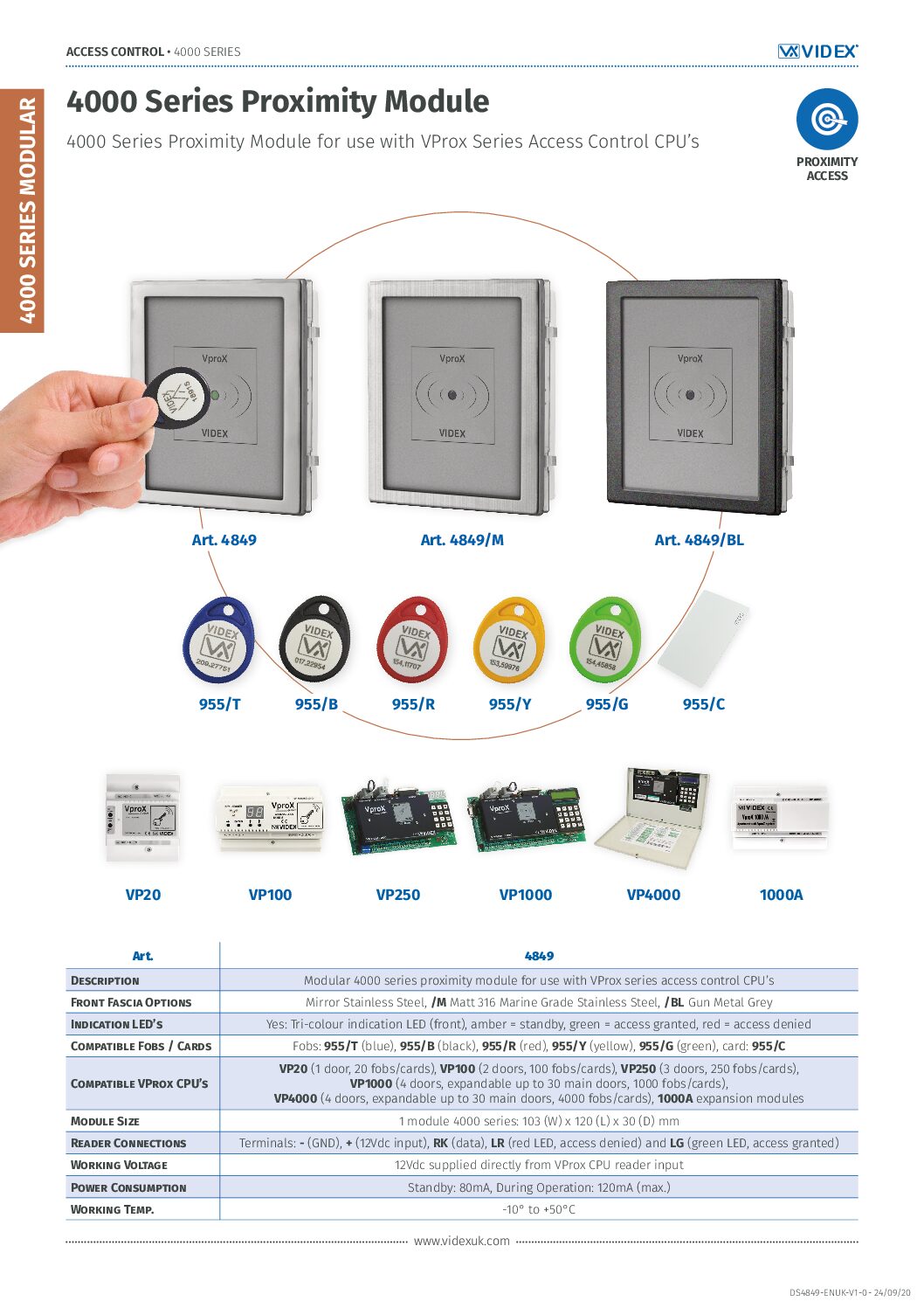 Videx 4849 Datasheet