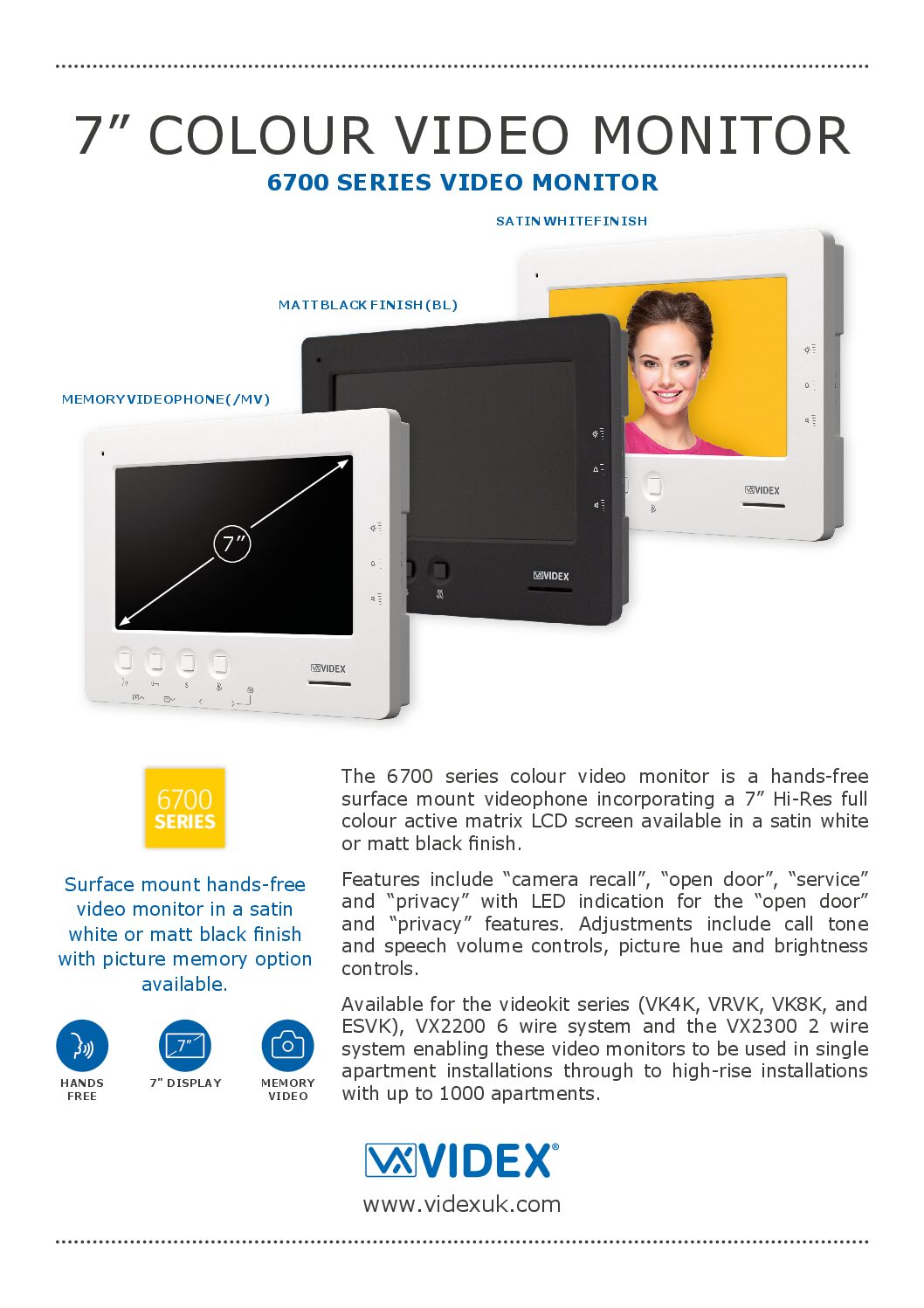 Videx 6788 Datasheet