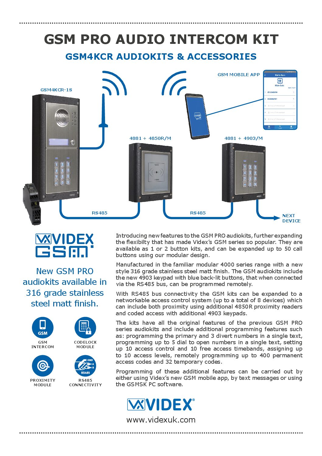 Videx 4810 Datasheet