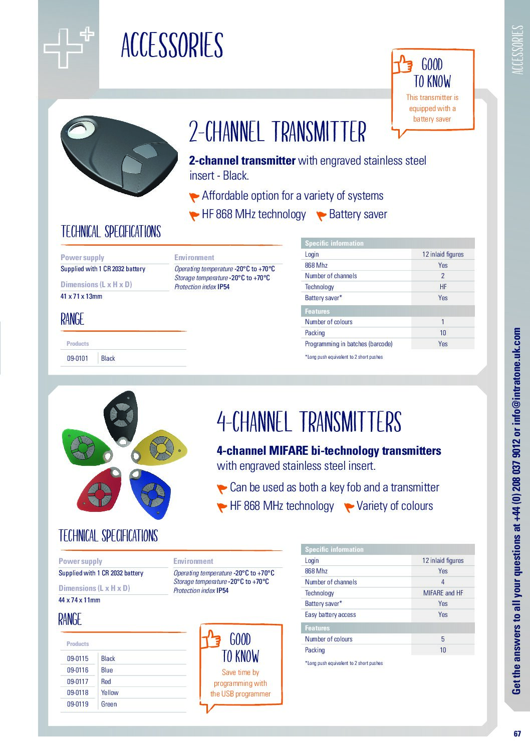 Intratone 09-011-EN Datasheet