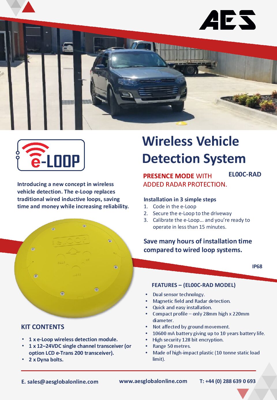 AES ELOOC-RAD Commercial presences mode datasheet