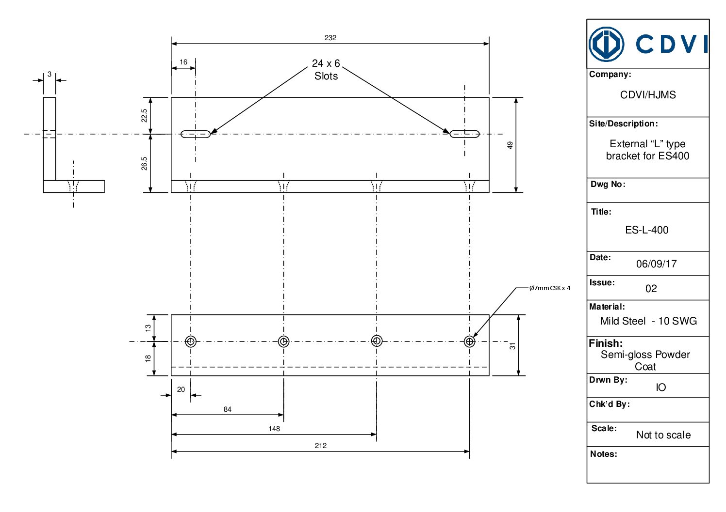 CDVI ESL-400 Drawing
