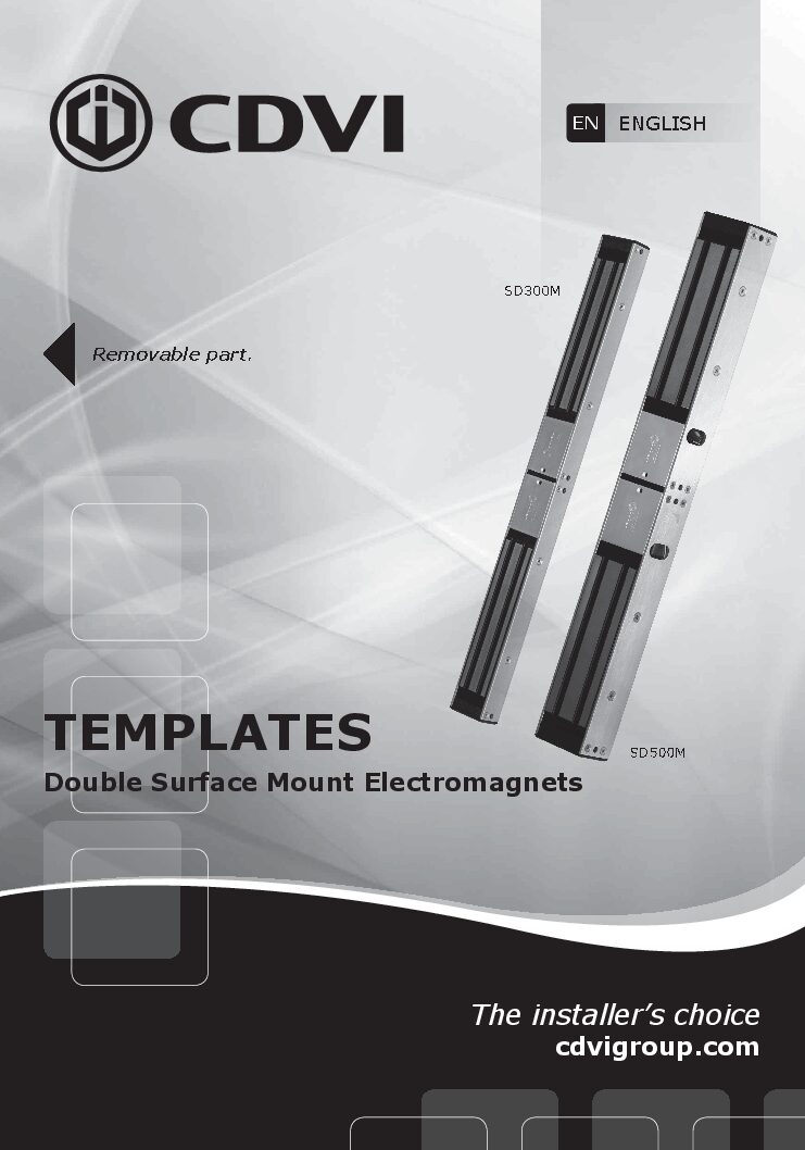 CDVI SD500M Fixing Template