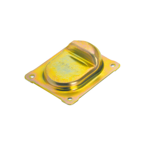 F105 BG GALVANISED BOLT DOWN Gate Stop for 2 Leaf Gates 157 X 130 X 40MM