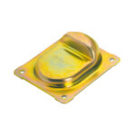 F105 BP GALVANISED BOLT DOWN Gate Stop for 2 Leaf Gates 122  X 100 X 36MM