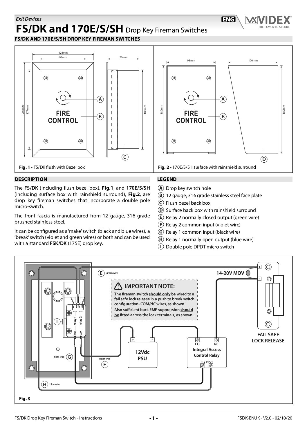 Fire man switch Manual