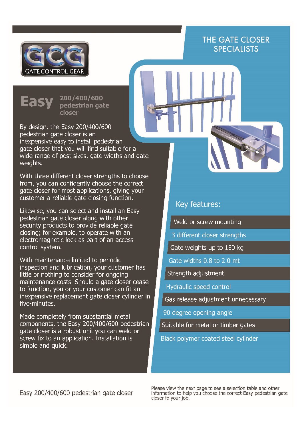 GCG Gate Closer Manual