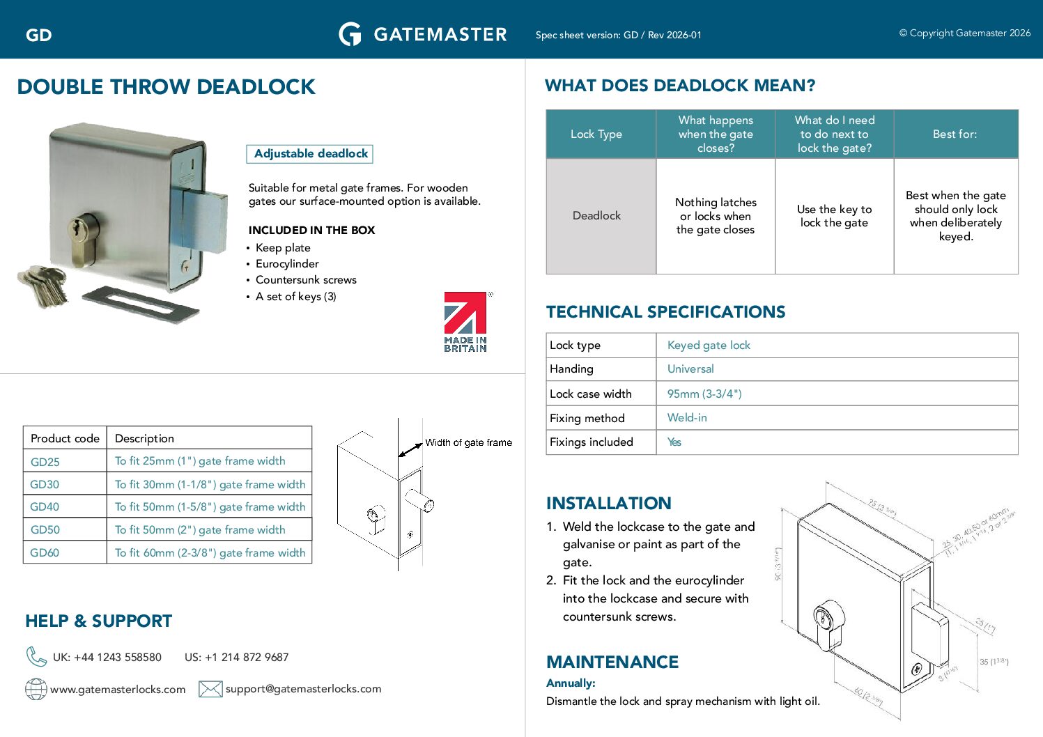 Gatemaster GD Range
