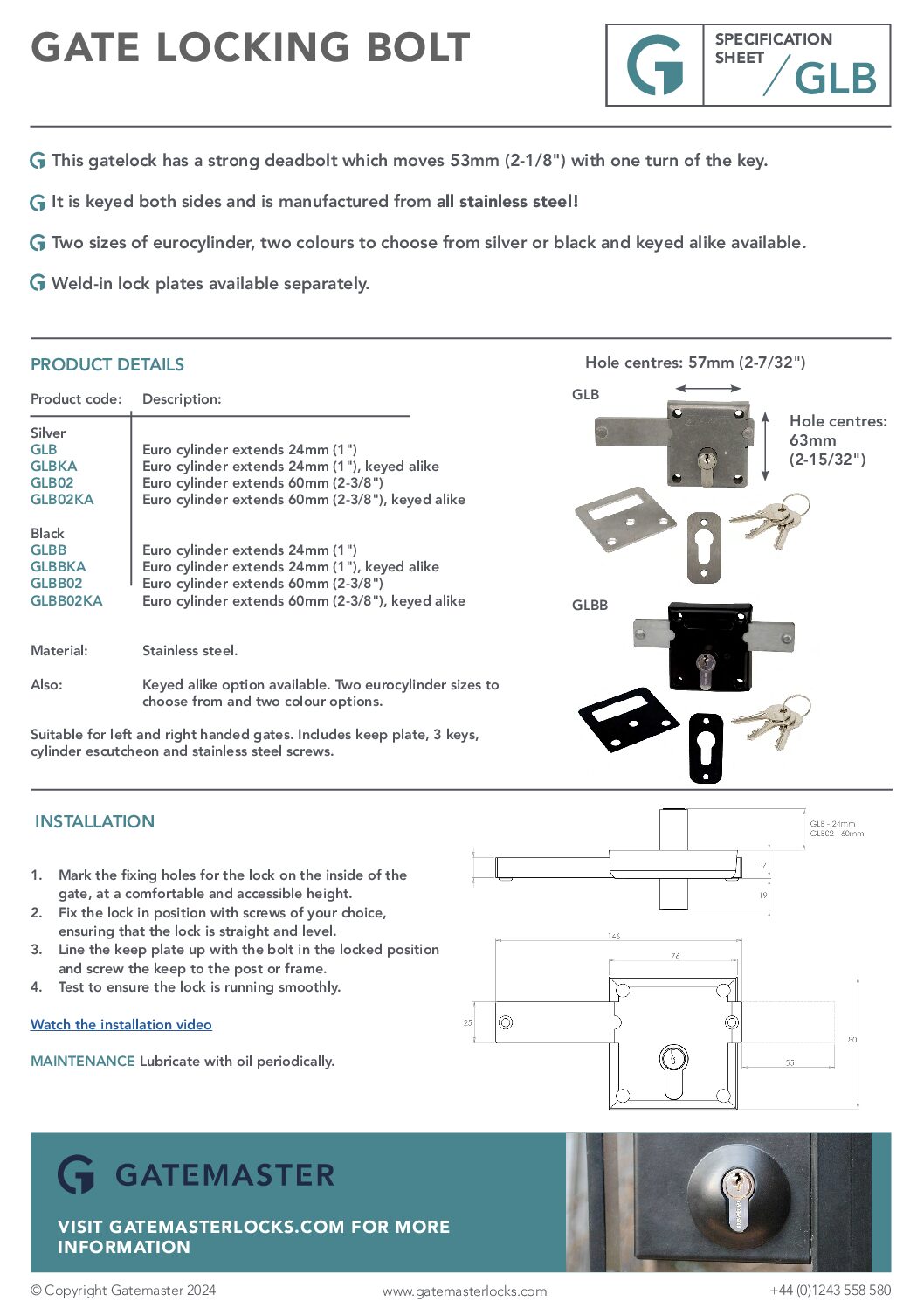 Gatemaster GLBB Specification